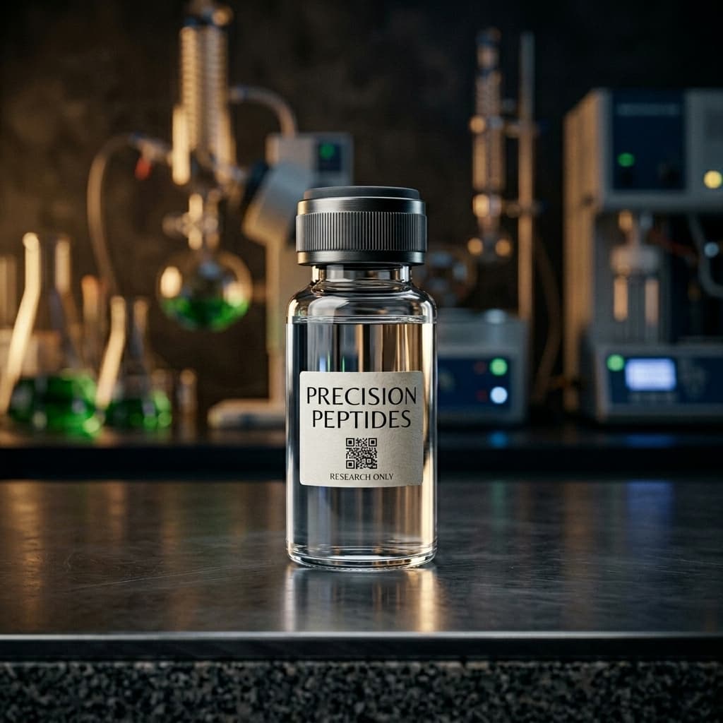 Precision Peptides Vial on Chromatogram